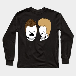 Beavis And Butthead Skulls Long Sleeve T-Shirt